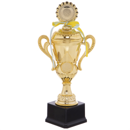 Кубок спортивний з ручками і кришкою SP-Sport LUCK YK082B висота 38см золотий