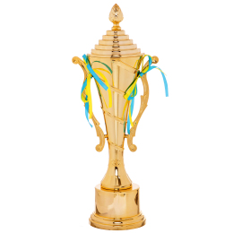Кубок спортивний з ручками і кришкою SP-Sport ABILITY C-9696B висота 40см золотий