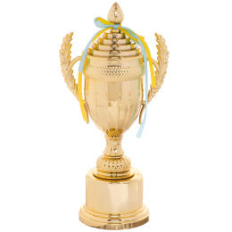 Кубок спортивний з ручками і кришкою SP-Sport AMBITION C-899-2B висота 34,5см золотий