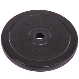 Блины (диски) обрезиненные SHUANG CAI SPORTS ТА-1445-10 30мм 10кг черный