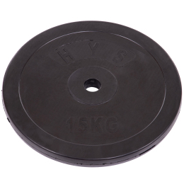 Блины (диски) обрезиненные SHUANG CAI SPORTS TA-1446-15S 30мм 15кг черный