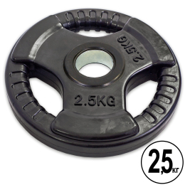 Блины (диски) обрезиненные Record TA-8122-2,5 52мм 2,5кг черный