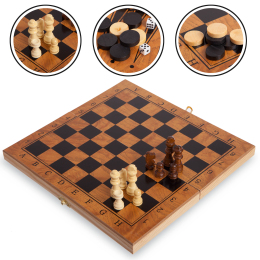 Набор настольных игр 3 в 1 SP-Sport S4034 шахматы, шашки, нарды