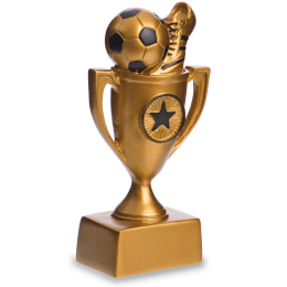 Статуетка нагородна спортивна Футбол Кубок і Бутса з м'ячем SP-Sport C-4664-B16