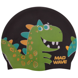 Шапочка для плавання силіконова юніорська MadWave Junior DINO M057916 кольори в асортименті
