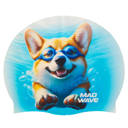 Шапочка для плавання силіконова для дорослих MadWave Corgi HQ M055441 кольори в асортименті