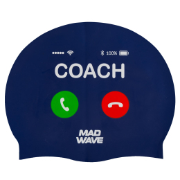 Шапочка для плавания силиконовая для взрослых MadWave Coach M055464 цвета в ассортименте