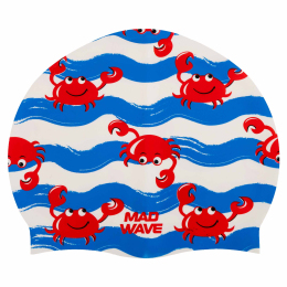 Шапочка для плавання силіконова для дорослих MadWave Crabs M057407 кольори в асортименті