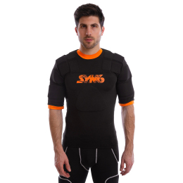 Футболка для регби SYN6 SS402 L-XL черный-оранжевый