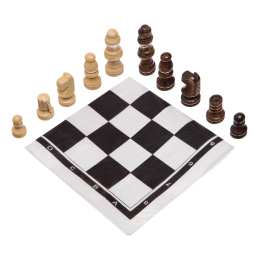 Шахматные фигуры с полотном SP-Sport 18P 4,5 см дерево