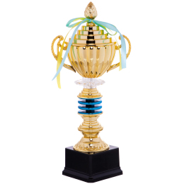 Кубок спортивний з ручками і кришкою SP-Sport IMPULSE C-141A висота 35см золотий