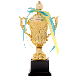 Кубок спортивный с ручками и крышкой SP-Sport OMEGA C-679C высота 24см золотой