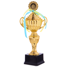 Кубок спортивный с ручками и крышкой SP-Sport FURORE C-F7895A высота 36см золотой