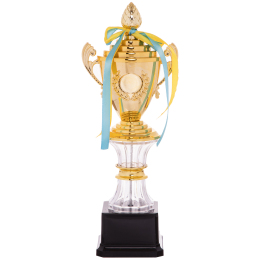 Кубок спортивный с ручками и крышкой SP-Sport GLORY C-K078A высота 31см золотой