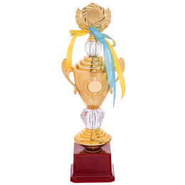 Кубок спортивний з ручками і кришкою SP-Sport HIT C-K978A висота 33см золотий
