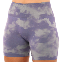 Фитнес-шорты женские бесшовные высокие с эффектом пуш-ап мраморные тай-дай Domino 9755 S-L цвета в ассортименте