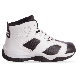 Кроссовки баскетбольные детские Jordan 802-2 размер 31-35 белый-черный