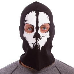 Подшлемник балаклава-маска SP-Sport Скелет Ghost MS-4825-3 черный-белый