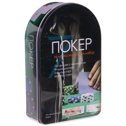 Набор для покера в металлической коробке на 120 фишек SP-Sport IG-3008
