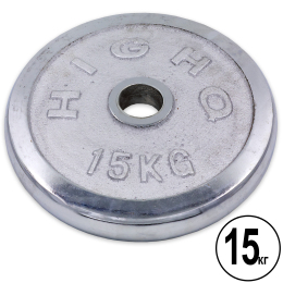 Блины (диски) хромированные HIGHQ SPORT TA-1457-15 52мм 15кг