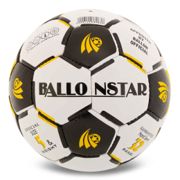 М'яч футбольний BALLONSTAR FB-5203 №5 PU білий-чорний