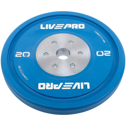 Бамперні диски гумові Bumper Plates LiveUp LP8335-20 ø50.5мм 20кг синій