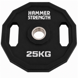 Млинці диски поліуретанові 2 Handle металева втулка HAMMER STRENGHT TA-9986-25 ø50мм 25кг чорний