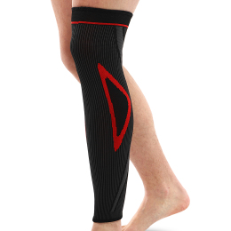 Бандаж еластичний подовжений компресійний на гомілку і коліно Knee compression sleeve SIBOTE ST-7218 1шт