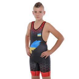 Трико для боротьби дитяче UKRAINE SP-Sport JY-6605 зріст 128-162см кольори в асортименті