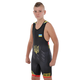 Трико для борьбы детское UKRAINE SP-Sport JY-6607 рост 128-162см цвета в ассортименте