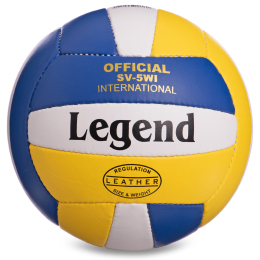 М'яч волейбольний LEGEND LG2004 №5 PU жовтий-синій-білий