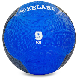 Мяч медицинский медбол Zelart Medicine Ball FI-5121-9 9кг синий-черный
