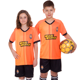 Форма футбольная детская с символикой футбольного клуба ШАХТЕР домашняя 2020 SP-Sport CO-1286 XS-XL оранжевый