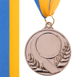 Заготовка медали с лентой SP-Sport SKILL C-4845 5см золото, серебро, бронза