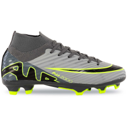 Бутсы футбольные детские с носком SP-Sport 8528-2-35-39 размер 35-39 серый-салатовый