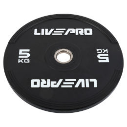 Бамперні диски гумові Bumper Plates LiveUp LP8331-5 ø50.5мм 5кг чорний