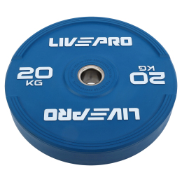 Бамперні диски гумові Bumper Plates LiveUp LP8332-20 ø50.5мм 20кг синій