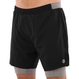 Шорты спортивные двойные 2 в 1 с тайтсами мужские Joma CORE 104194-100 S-2XL черный