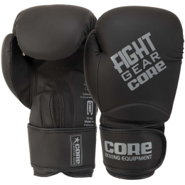 Рукавиці боксерські на липучці PU CORE BO-5259 10-14унцій чорний
