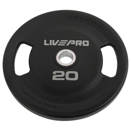 Блины диски полиуретановые 2 Handle металлическая втулка LiveUp LP8337-20 ø51мм 20кг черный