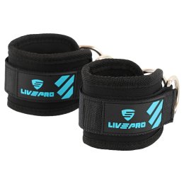 Лямки для ніг TRAINING ANKLE STRAPS LiveUp LP8711 2шт чорний
