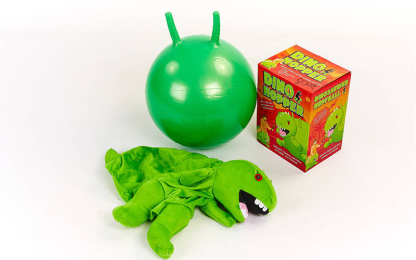 М'яч попригун з ріжками Динозавр BA-3008 45см зелений