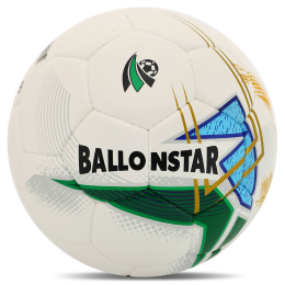 Мяч футбольный HYBRID BALLONSTAR FB-4354 №5 PU белый-зеленый