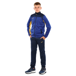 Костюм спортивный детский кофта на молнии и брюки Joma NEW METAVERSE 500752-728 4XS-XS синий-темно-синий