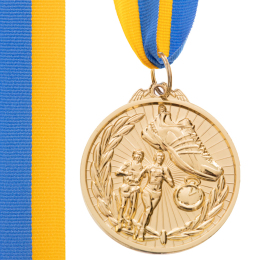 Медаль спортивна зі стрічкою SP-Sport Легка Атлетика C-7016-F золото, срібло, бронза
