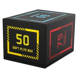 Бокс пліометричний тумба для кросфіту Пліобокс SOFT PLYO BOX LiveUp LP8155 1шт 50х60х75см чорний