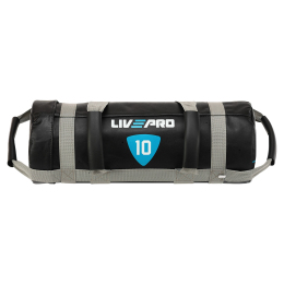 Мішок обтяжувач для функціонального тренінгу Power Bag LiveUp LP8120-10 10кг чорний-сірий