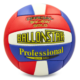 Мяч волейбольный BALLONSTAR LG0164 №5 PU синий-красный-белый