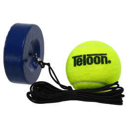 Тренажер для большого тенниса - мяч на резинке с утяжелителем TELOON TENNIS TRAINER T818C салатовый