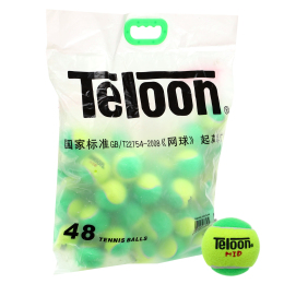 Мяч для большого тенниса TELOON KIDS MID Stage-1 48шт зеленый-салатовый